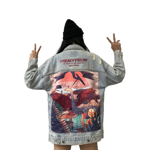 "DEMIN JACKET CARTOON ANIMAL" FROM URBAN HARAJUKU COLLECTIONS